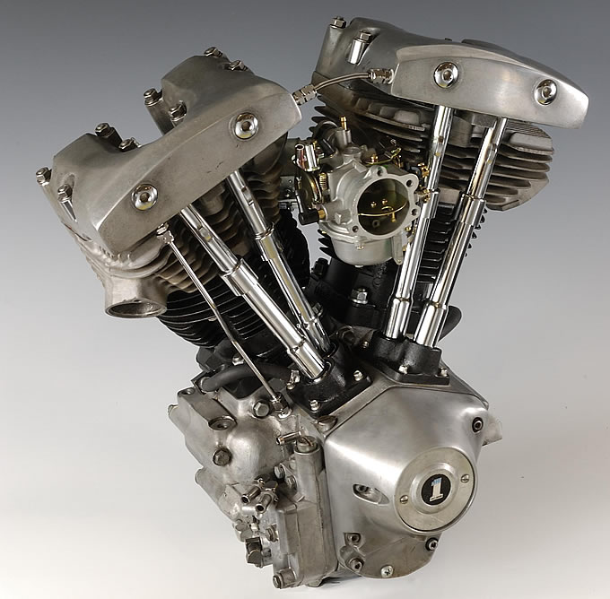 ハーレーダビッドソン・ショベルヘッドのエンジン画像