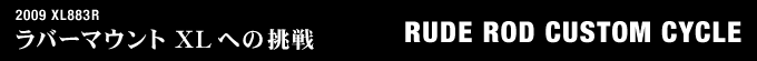 2009年式 XL883Rのフルカスタム画像